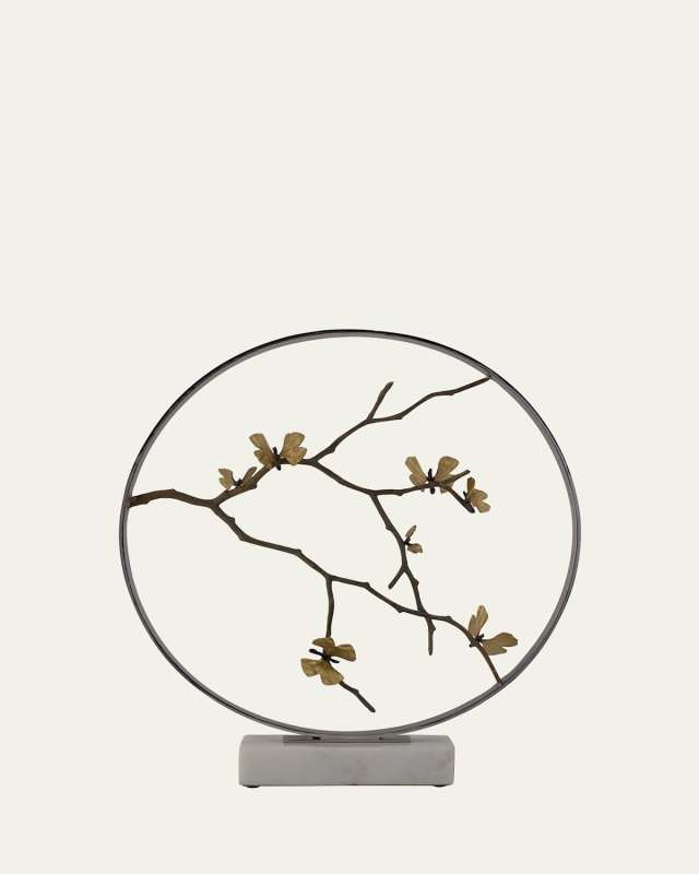 Butterfly Ginkgo 22" Moon Gate Sculpture